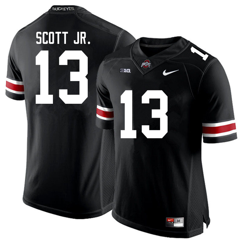 Men #13 Gee Scott Jr. Ohio State Buckeyes College Football Jerseys Sale-Black